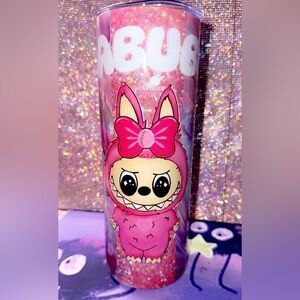 Labubu Custom made Pink Character Tumbler